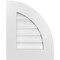 Ekena Millwork Quarter Round Top Right Surface Mount PVC Gable Vent w/ 3-1/2"W x 1"P Standard Frame, 16"W x 20"H GVPQR16X2001SF - alternate 1
